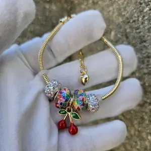 cheery gold plated bracelet