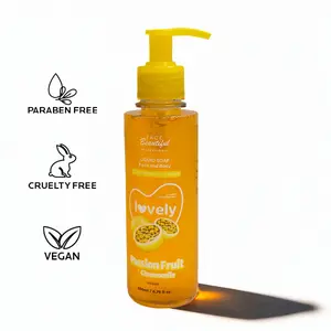 Face Beautiful Brazilian Passion Fruit Liquid Soap - Gentle Hydrating Face & Body Cleanser for All Skin Types, Fresh Fragrance, 200 ml / 6.76 fl oz