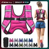 【BackToSchool】BAGAIL Weighted Vest, 5lbs/8lbs/10lbs/12lbs/15lbs/20lbs/25lbs/30lbs Weight Vest with Detachable Phone Pouch, Rucking Vest for Women, Men, Walking, Training, Running Summervibes