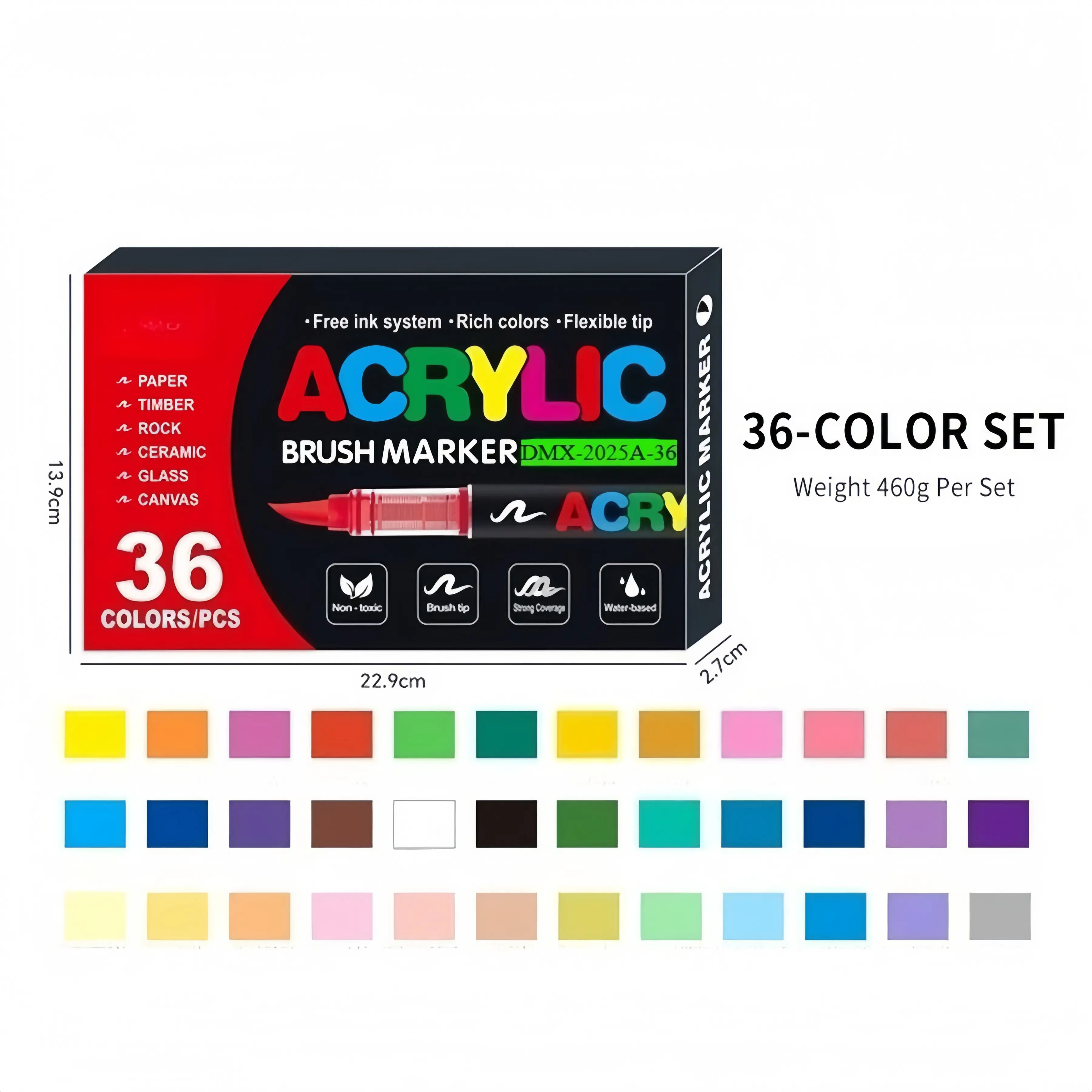 36-color direct liquid marker