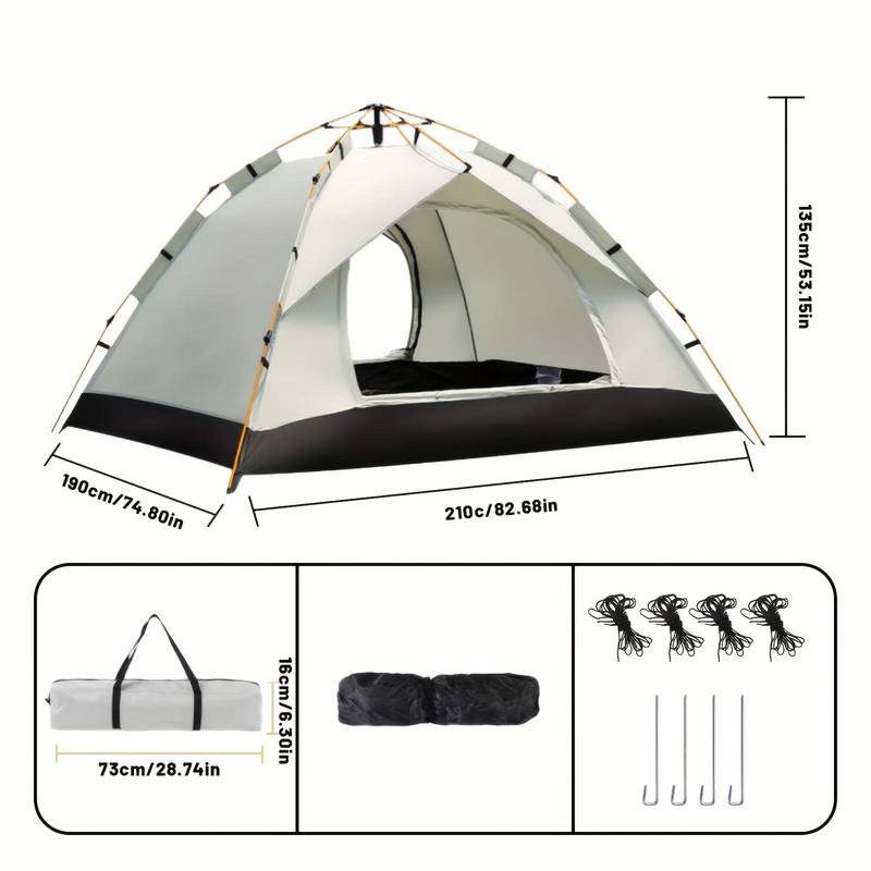 PAKICETUS Gold Outdoor Shelter Automatic Pop-Up Tent, Sunshade, Portable Camping Tent for Travel, Beach, Fishing, 2-3/3-4 Person Waterproof Sun & Rain Protection