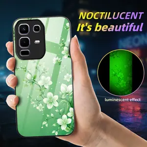 Protective Case for Infinix Series, Elegant Floral Pattern, Night Glow, Anti-Dust, Anti-Fall, Skin-Friendly Touch, No Power Needed