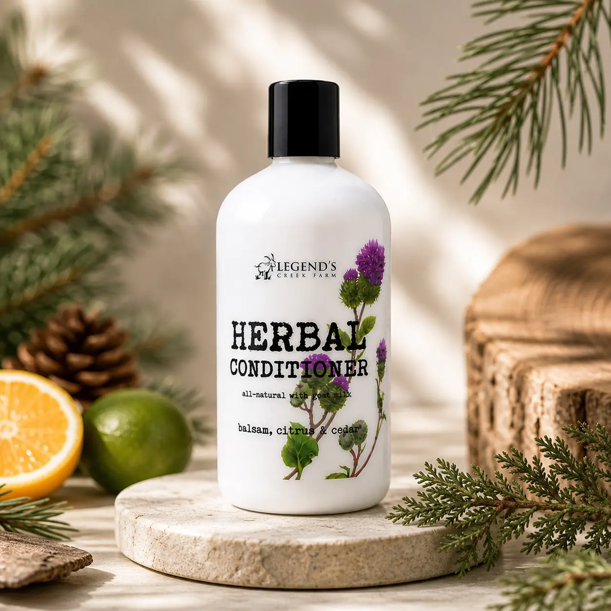 Goat Milk Haircare Conditioner - Balsam, Citrus, Cedar, Lavender, Chamomile Flower-Infused Fragrance Hair Conditioner