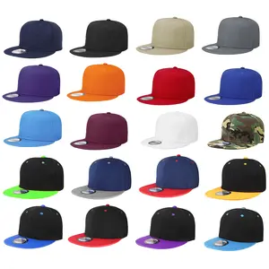 Classic Snapback Hat Cap Hip Hop Style Flat Bill Blank Solid Color Adjustable Size
