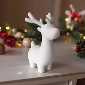 Minimalist Reindeer Sculpture Modern Christmas Table Decor