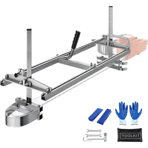 TikTokShopBlackFridayVEVOR Chainsaw Mill, Portable Sawmill 14"-36" Guide Bar, Galvanized Steel Chainsaw Planking Mill with 0.2"-11.81" Cutting Thickness, Wood Lumber Cross Cutting Saw Mill for Builders and Woodworkers