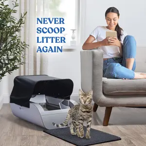 SAVEYOUR Smart Automatic Cat Litter Box, Wide Opening, Self-Cleaning, Odor Control, Large Capacity Litter Tray for Cats, Automatic Litter Box