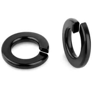 1/4" Lock Washer Spring Lock Washer, Stainless Steel 18-8 (304), Black Finish, 100 count