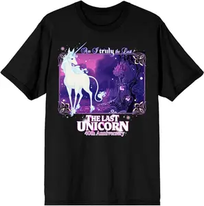 Men's The Last Unicorn 40th Anniversary I Am Truly The Last Adult Short Sleeve T-Shirt Tee