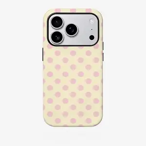 Polka Pusheen Pattern Dual Layer Shockproof Case for iPhone 17/16 Pro Max Plus Samsung S26/S25 Ultra A56 Cute Gift Case