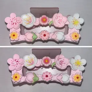 Premade Hair Claw Clips 4in