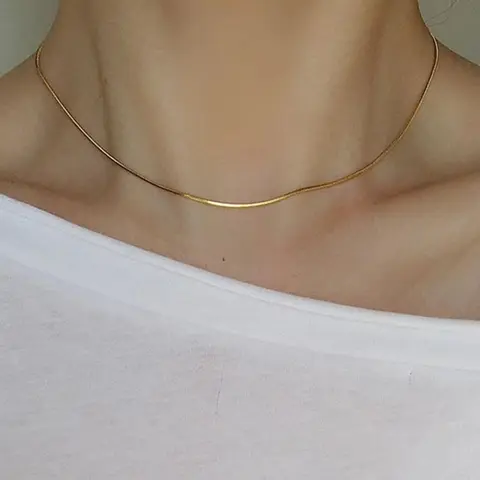 Minimalist Elegant Matching Necklace, Summer 2024 Trendy Stainless Steel Chain Necklace for Women for Gift, Dainty Minimalist Design Jewelry for Daily Wear, Fashion Jewelry Party, Fashion Accessory Necklace