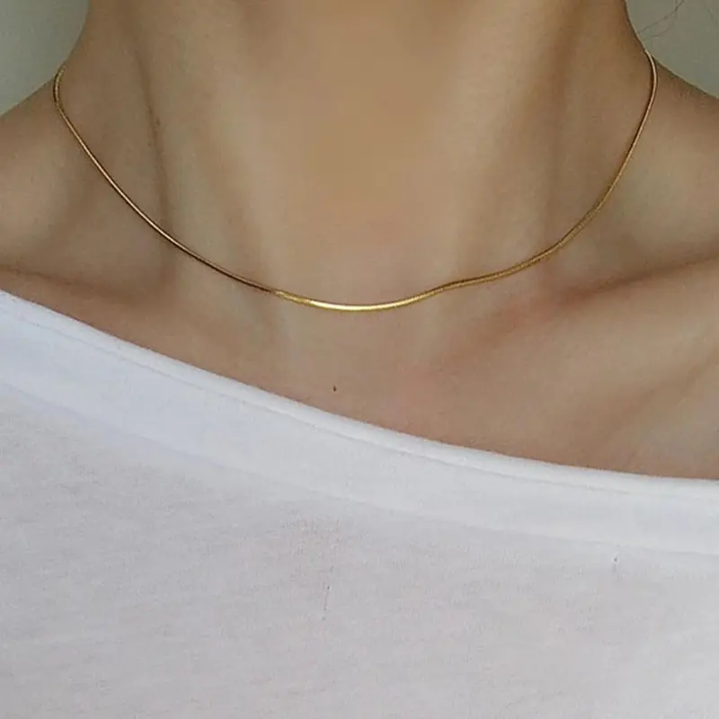 Minimalist Elegant Matching Necklace, Summer 2024 Trendy Stainless Steel Chain Necklace for Women for Gift, Dainty Minimalist Design Jewelry for Daily Wear, Fashion Jewelry Party, Fashion Accessory Necklace