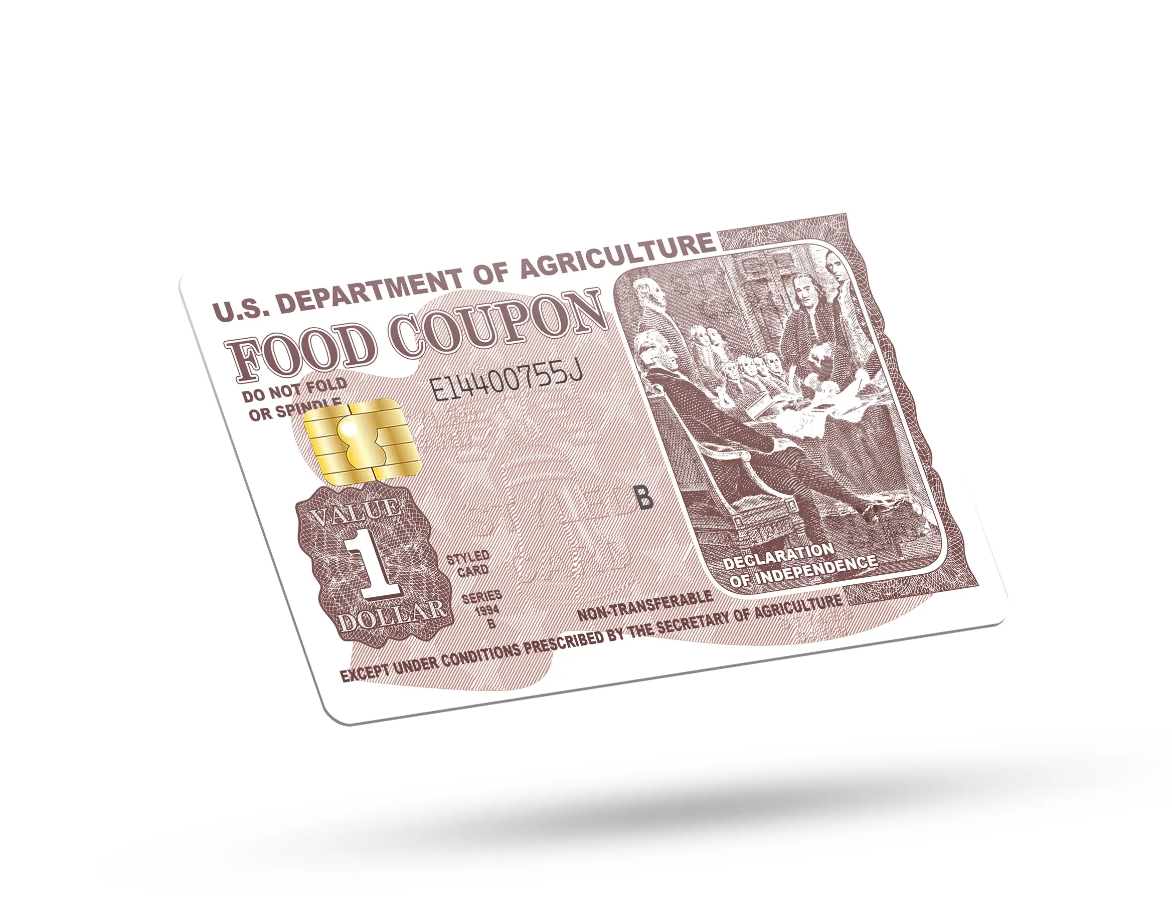 1 food stamp coupon for debit card sticker
