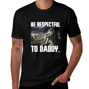 Be Respectful To Daddy Mens T Shirts Cotton Short Sleeve T-Shirt Crew Neck Tees Casual Shirt