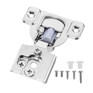 VEVOR Cabinet Hinges, 30 Packs Partial Overlay Kitchen Cabinet Door Hinges, 105 Degree Opening Angel Soft Close Concealed Cupboard Hinges for Framed Cabinet Type, with Mounting Screws