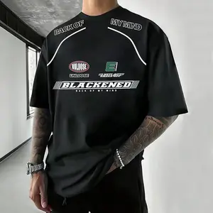 NERCAMN Men's Summer Ice Silk Thin Racing Locomotive Short Sleeve T-Shirt Summer Casual Loose Versatile Sports Top Clothing Men's