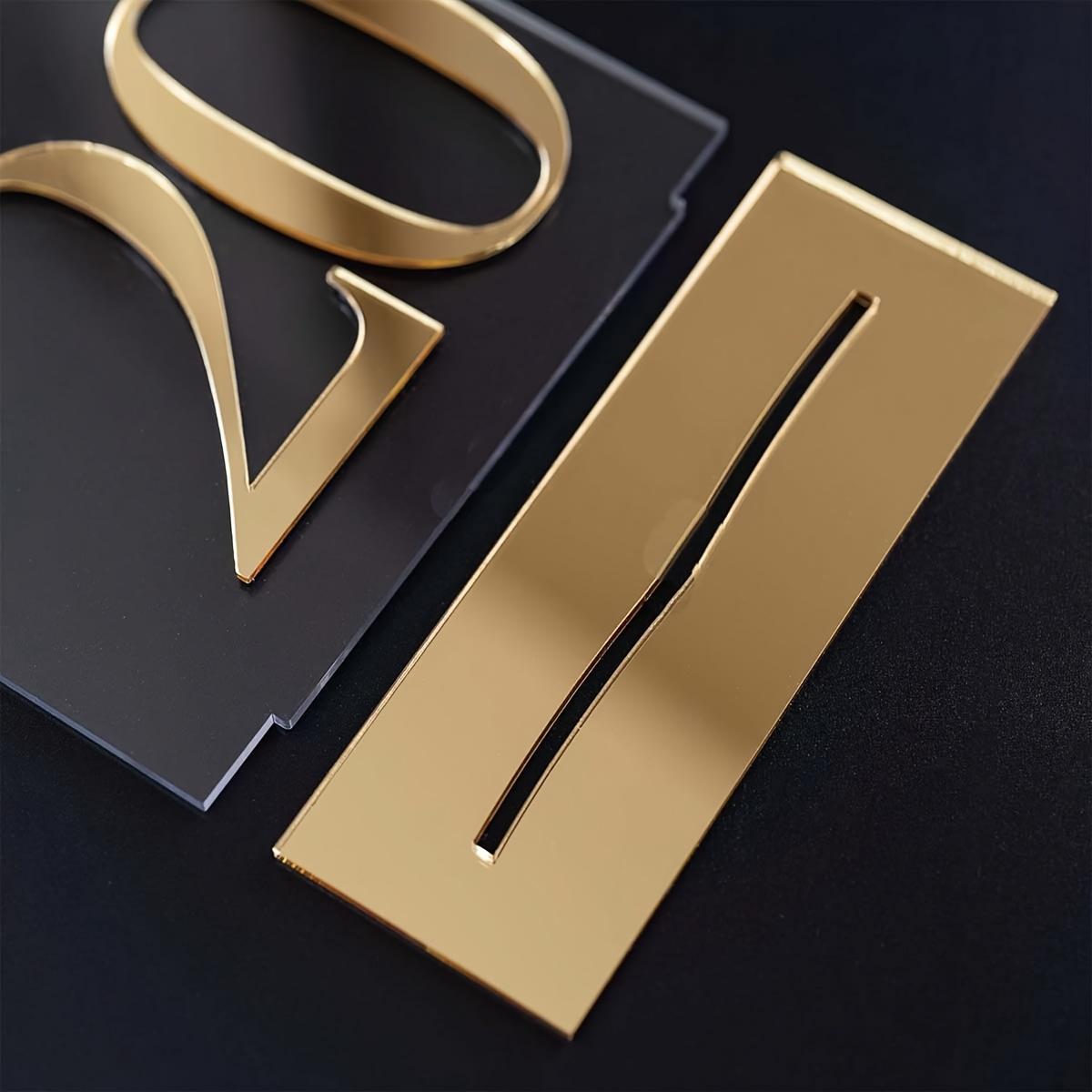 ADISEN Beautiful Wedding Reception Numbers Acrylic Table Number, Modern Simple Table Number with Holder,  Banquet Seat Card, Signs, Acrylic Desktop Decoration Clear Arch Table NumbersRestaurant Reservation Number, Wedding Decoration,