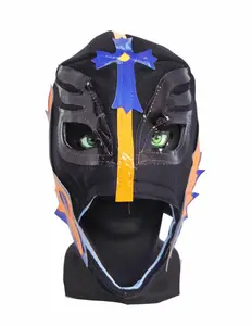 Lucha Libre Mask, Adult-Size Rey Mysterio Cotton Cosplay Accessory - Authentic Wrestling Design for Play, Events, Face Cover Accessories & Display
