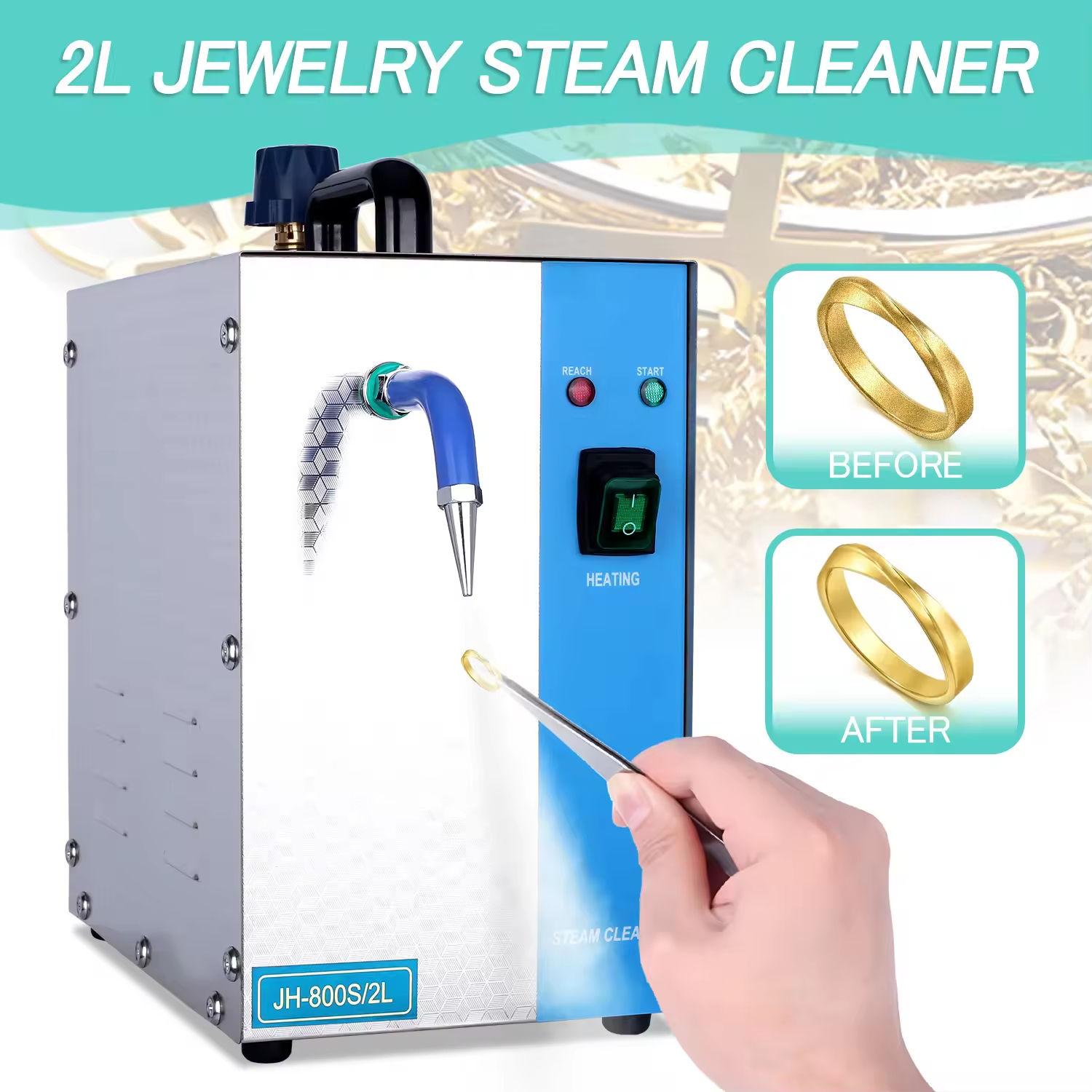 1300W Jewelry Steam Cleaner 135℃ High Temp Steam Cleaning Machine for Gold Silver Jewelry, Watch & Dental Cleaning