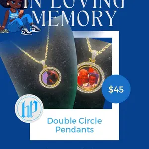 Double Circle Picture Pendant