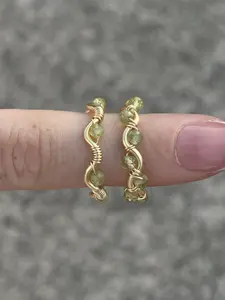 Adjustable Peridot Ring | Gold or Silver Color