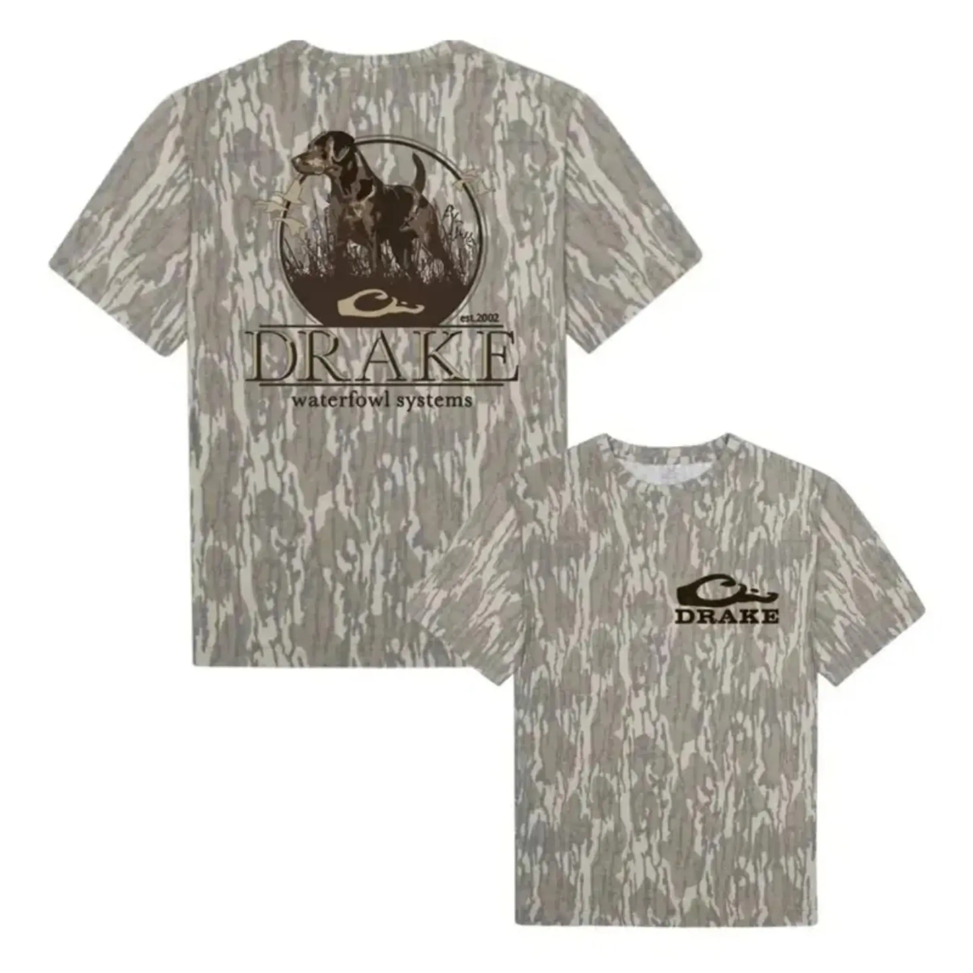 Mossy Oak Bottomland Drake Waterfowl T-Shirt, Duck Camo Tee, Men's Mossy Oak Wood Camouflage Outdoor Shirt, Gift for Dad, Gift for Him