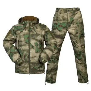 Extremely cold-resistant portable thermal cotton suit for autumn and winter outdoor use, waterproof, warm, and durable training clothing