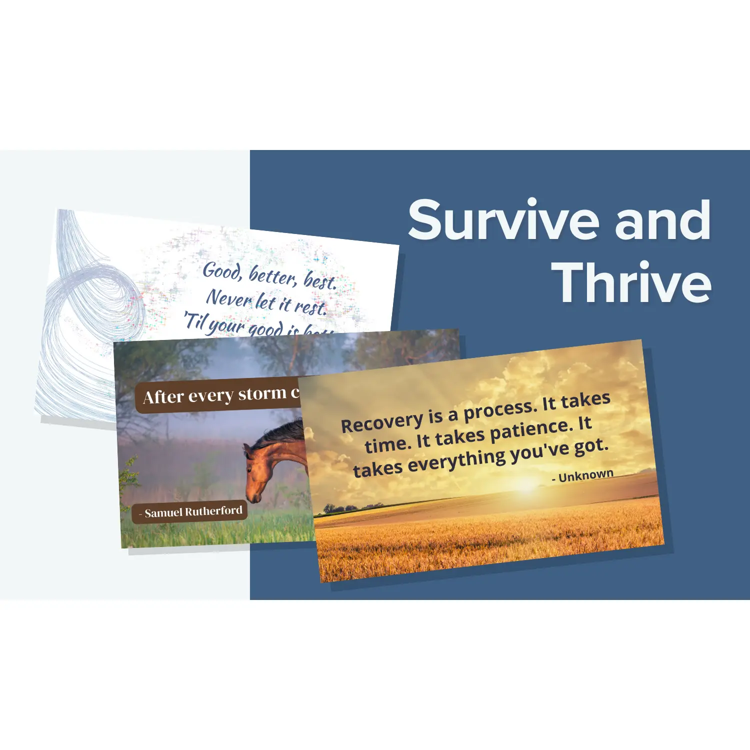 Greeting Card Set - Survive and Thrive - Daily Wisdom for Men Suffering With PTSD