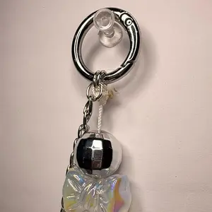 Crystal Glow Dino/Dragon Bag Charm  – Handmade Glow-in-the-Dark Beaded Keychain