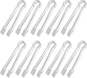 Mini Plastic Buffet Serving Tongs - 10 Pcs 6.3 inch