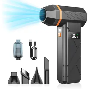 Duster & Vacuum 2-in-1, 140000RPM Electric Air Duster, 4-Gear Adjustable Rechargeable Cordless Mini Dust Blower with LED Light   for Keyboard PC   Outdoor