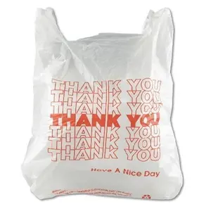 212 MAIN Plastic Thank You Shopping Bags, 12 in. W x 7 in. G x 13 in. L, Plastic Bags
