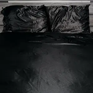 Solid Color Satin Fitted Sheet Set without Filling, Satin Bed Sheets, Soft and Comfortable Bedding with 1 or 2 Pillowcases, Bedding Supplies for Home Bedroom and Hotel #TOP PICKS