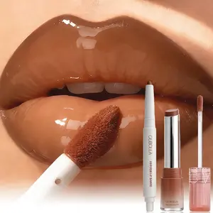 3Pcs MatteMirror Lipstick Set Long Lasting Makeup Transferproof Fadeproof Waterproof Lip Liner Moisturizing Lip Glossy High Pigmented Smooth daily SummerVibes Cosmetic