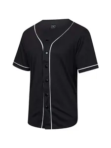 Boyfriend Style Men's Classic Solid Color Baseball Jersey Plain Casual Button-Up Shirt Short Sleeve Sports Baseball Uniform Suitable For Party Gifts Game Or Everyday Wear