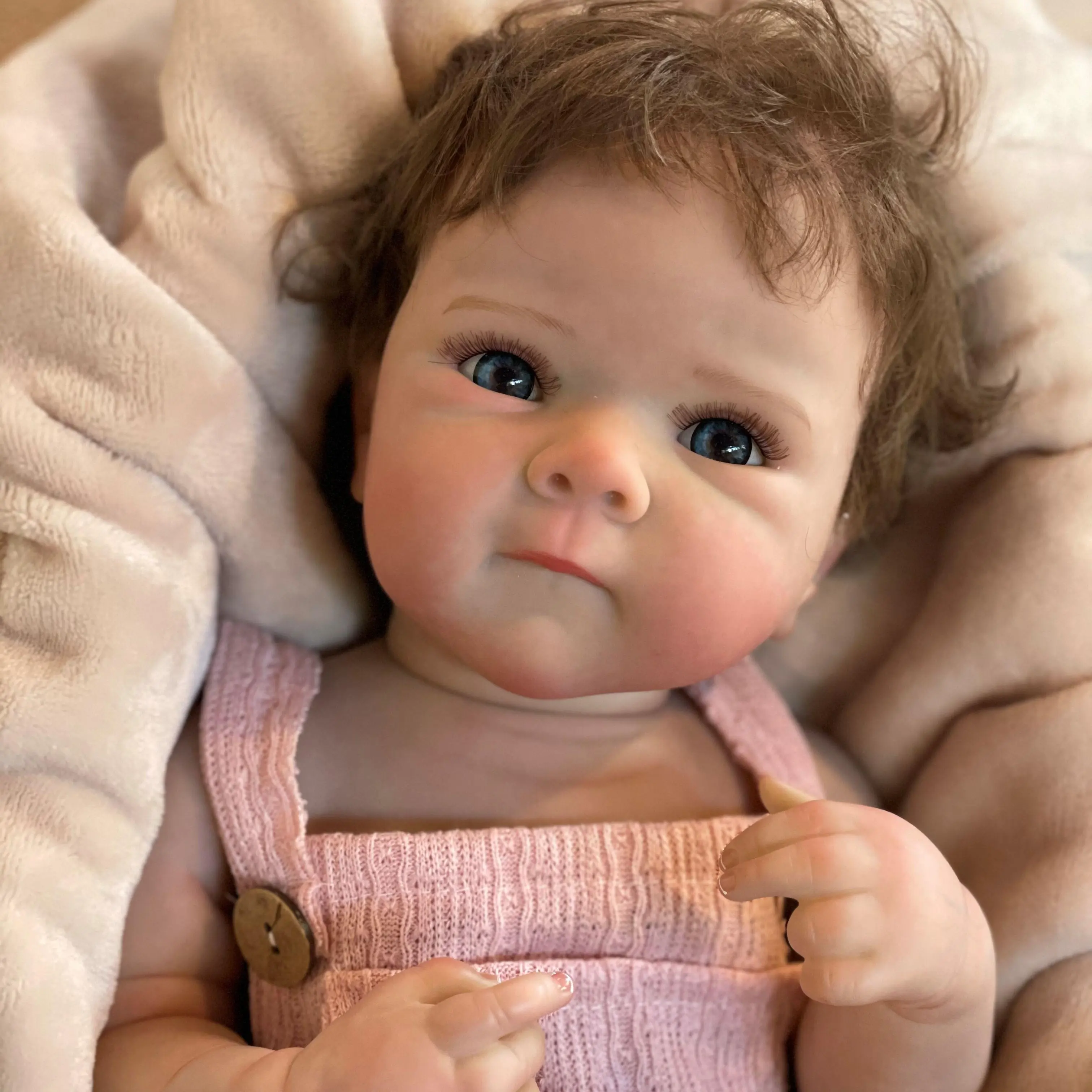 18 inches, reborn doll girl, realistic reborn artist doll, hand-painted, lifelike resurrected doll, for collection, holidays, birthdays, Halloween, a perfect Christmas gift for children ages 3 and up