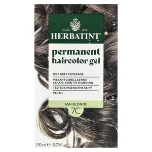 Herbatint Permanent Haircolor Gel, 7C Ash Blonde, 5.75 fl oz (170 ml)