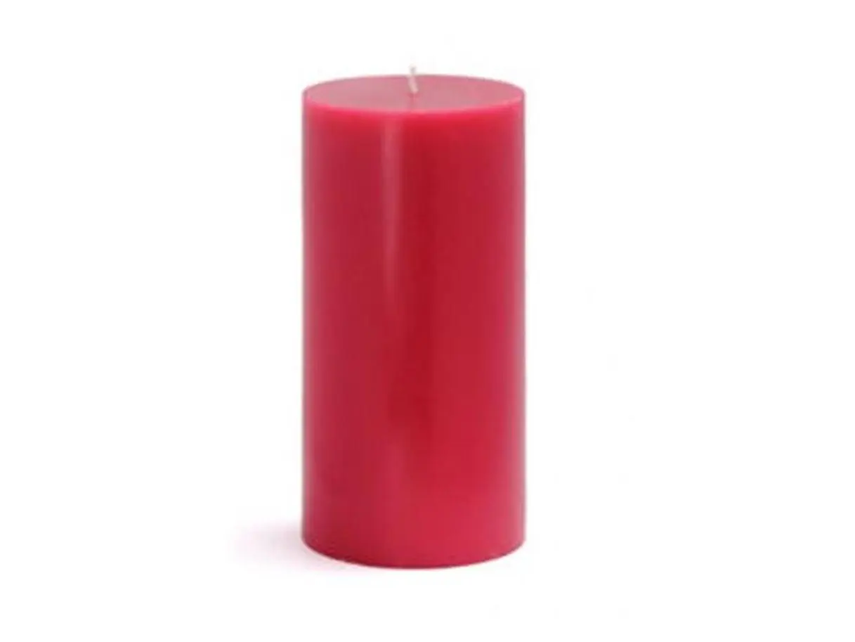 CPZ-087-12 Handpoured Unscented Smokeless Dripless Pillar Candles - Pillar Shape, 3"diameter x 6"h, 12pcs Bulk Case, Household Candle for Wedding Centerpieces & Indoor Home Decor