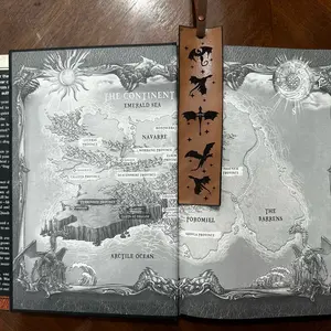 Fourth Wing Leather Engraved  Bookmark