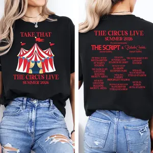 Take That Circus Live Summer 2026 Tour T-Shirt, Concert Tee,  E2 8F5