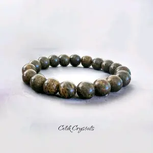 Bronzite Bracelet 10mm Natural Stones Unisex Healing Bracelet Handmade Reiki Bracelet