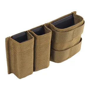 1000D polyester molle accessory bag with built-in splint, 5.56 + double 9mm magazine series pouch