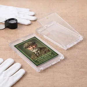 100PT Magnetic Card Holders for Trading Cards, Trading Card Magnetic Case - UV Protection, Clear Hard Plastic Protectors for Sports, Baseball, Football, Hockey, MTG, Yugioh Cards