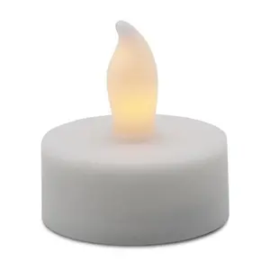 L&L  1.5 x 1.5 in. Dia. Matchless Darice White Unscented Scent Tealight Flameless Flickering Candle