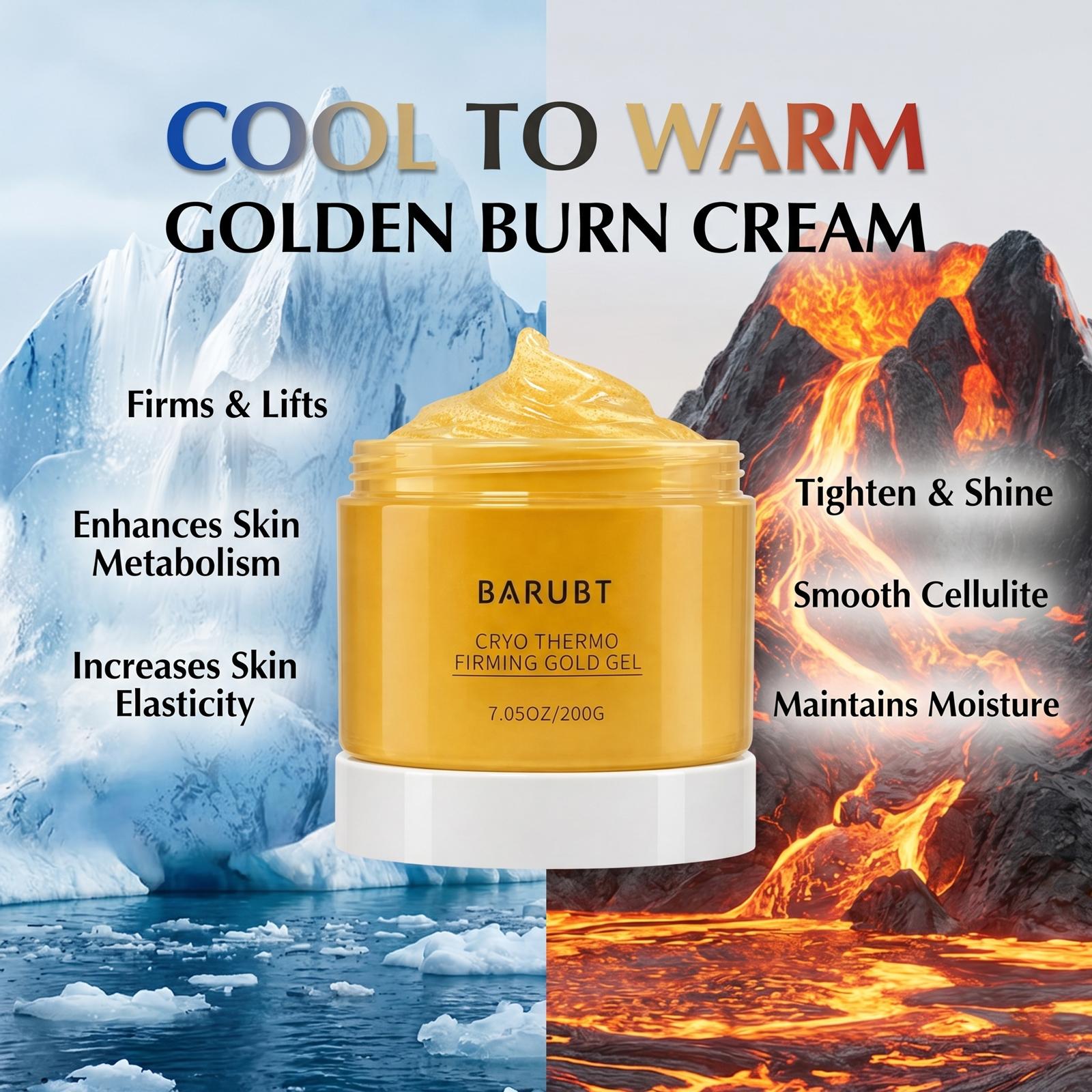 Buy 1 Get 1 Free 15-Day Anti Cellulite Cryo Thermo Sculpting Gold Cream | Invigorating Warming & Cooling Massage Cream for Toning & Smoothing Skin | Targeted Care for Belly, Thighs & Arms for Men & Women | 7.05oz/200g