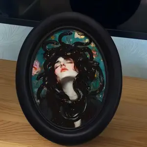 Vintage Gothic Snake Woman Floral Pattern Decorative Home Item, Perfect for Halloween Christmas Thanksgiving Wall Decoration, Wall Art