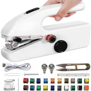 Sewing Machines, Mini Small Hand Sewing Machine for Beginners Adult, Easy to Use and Fast with Two Speeds, Complete Sewing Kits 20 bobbins