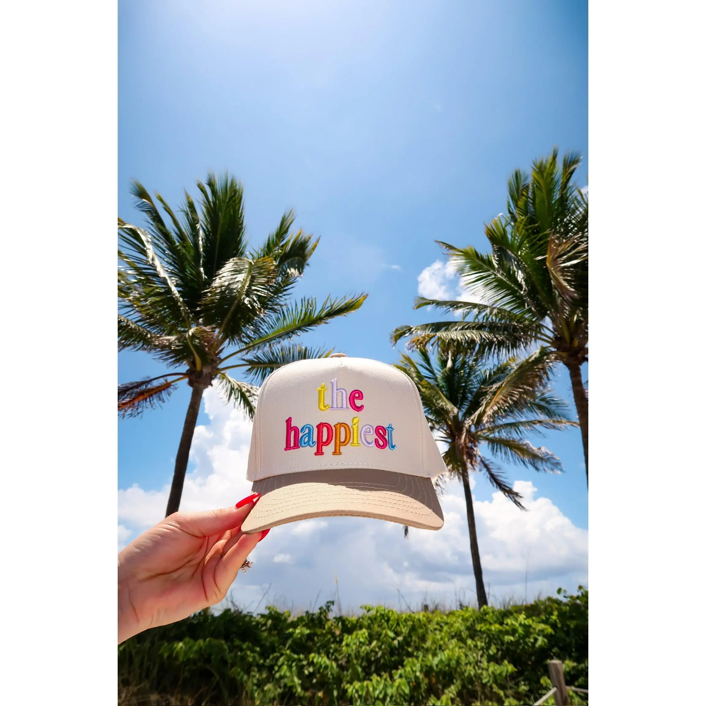 The Happiest Multicolor Hat Beach Hat Kaleidoscope Cap