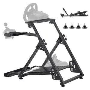 VEVOR Racing Wheel Stand, Adjustable Foldable Simulator Stand for Logitech G923 G920 G29 G27, Thrustmaster T300RS TX F458 T500RS T3PA-PRO(F1/GT) Gaming Cockpit, Pedals Simulator NOT Included, CompactVEVOR Super Brand Day